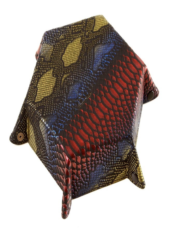 فورجد دايس كو. صينية نرد معدنية بتصميم جلد التنين بألوان قوس قزح من شركة فورجد دايس، مقاس 6.5 بوصة، تتميز بحركة دوران هادئة، ومشابك أقوى تثبت النرد بإحكام أكثر من الصواني الأخرى. - Image 2